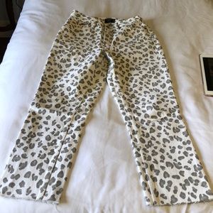 Abercrombie leopard print mom jeans